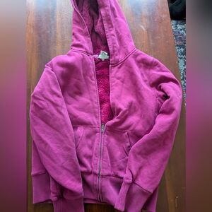 Magenta Zip-Up Hoodie
